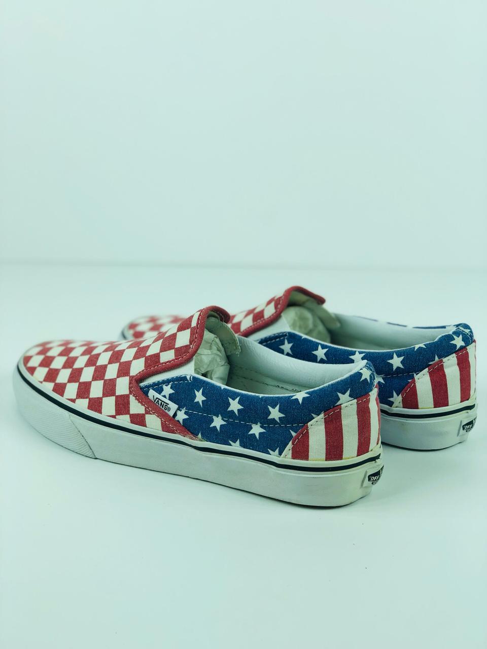 van doren american flag shoes