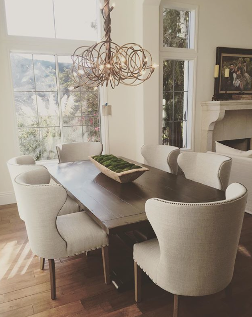 Dining room design by Kymberley Fraser of A Beautiful Mess Home.