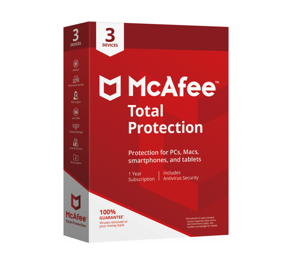 mcafee total protection 3 years