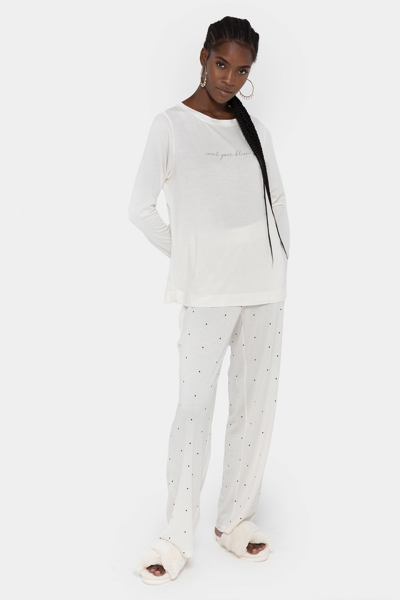 women's french terry pajamas