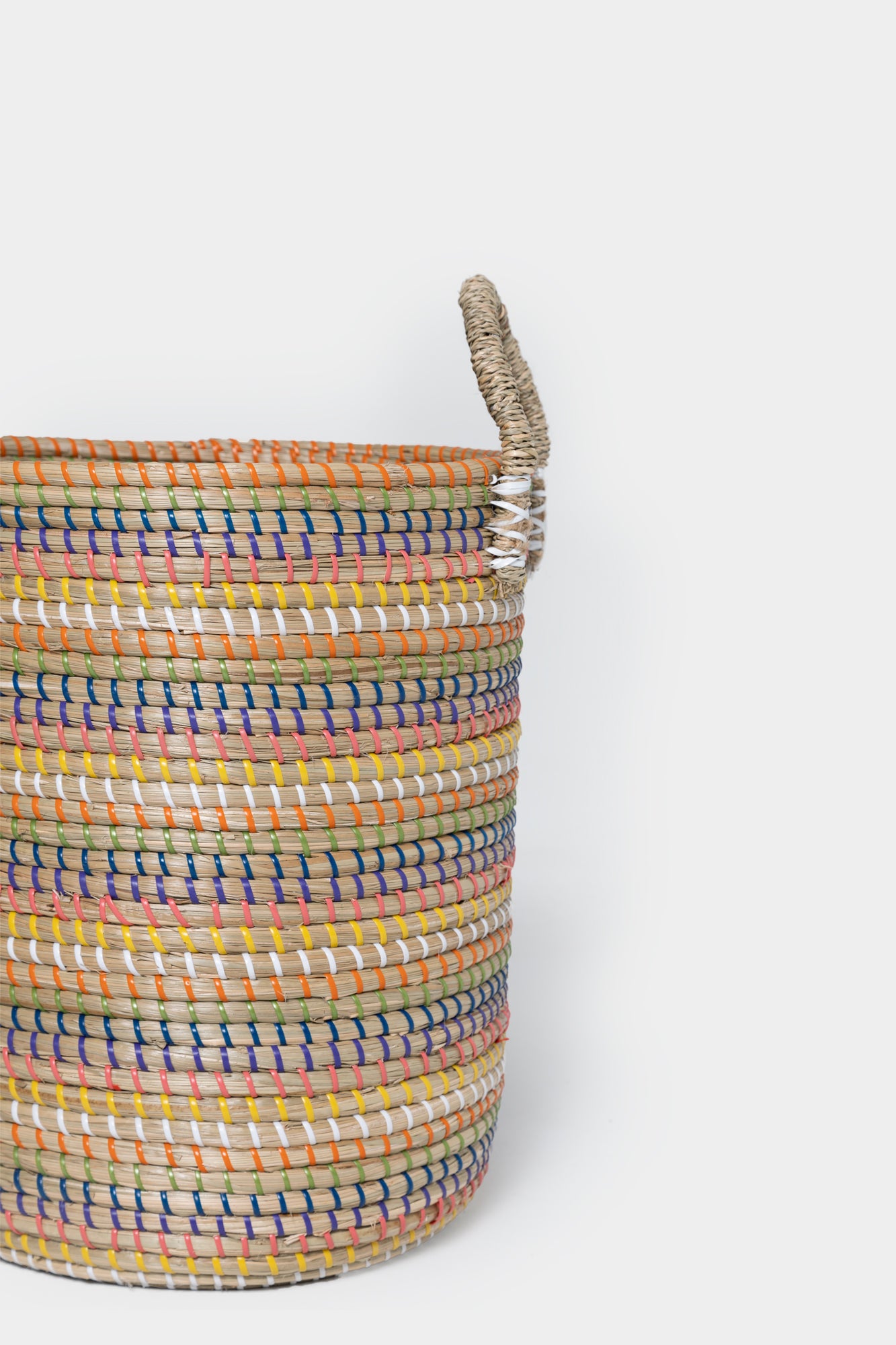 colourful woven baskets