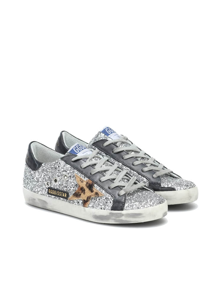 golden goose superstar leopard glitter