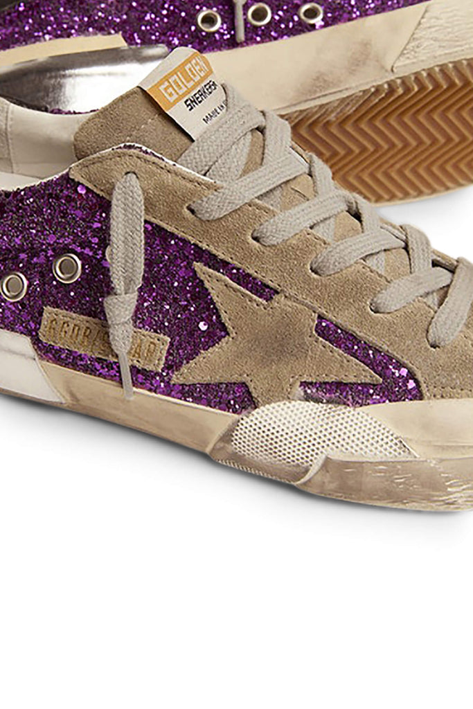 golden goose sneakers purple