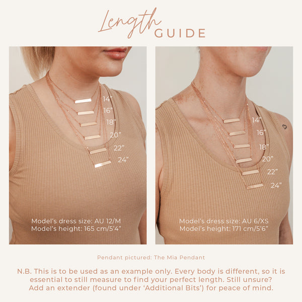 Kellective By Nikki - Bar Necklace Length Comparison