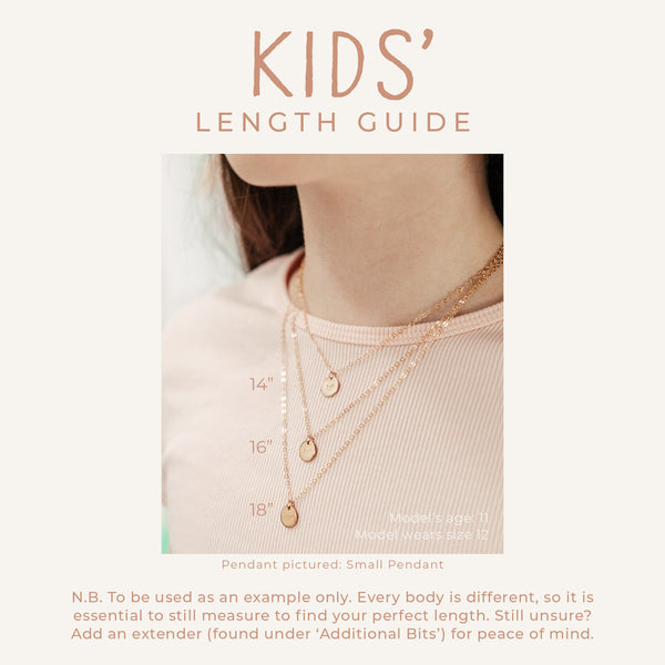 Kellective By Nikki - Kid's Necklace Length Comparison