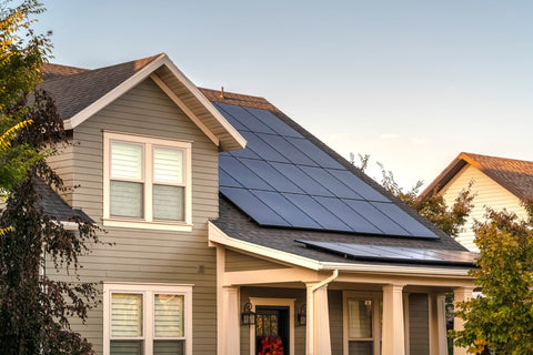 Solar panels on residential property