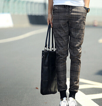 plaid mens joggers