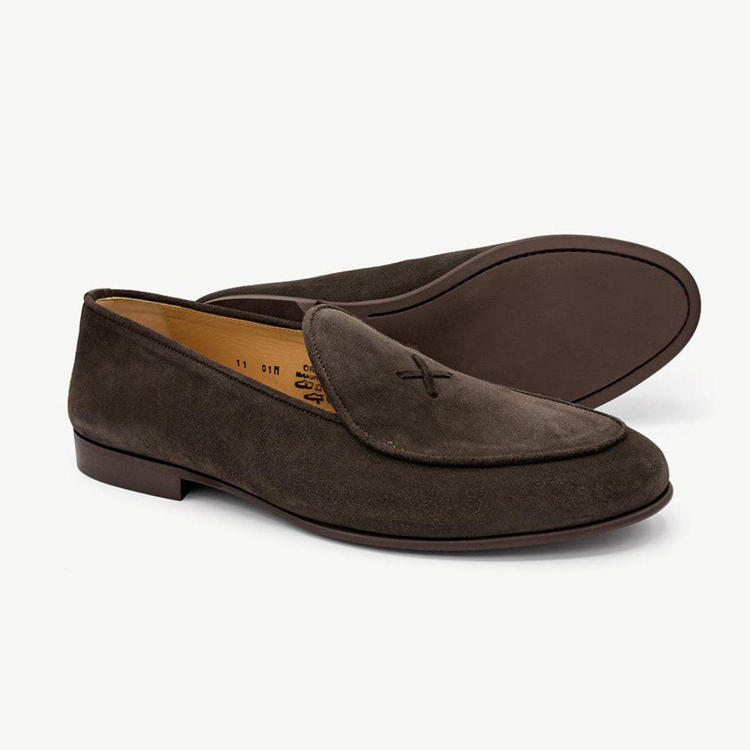 Men's Brown Suede Milano Loafer - Del Toro Shoes product image