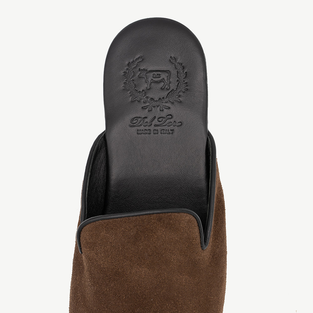 Men's Cognac Suede House Slipper