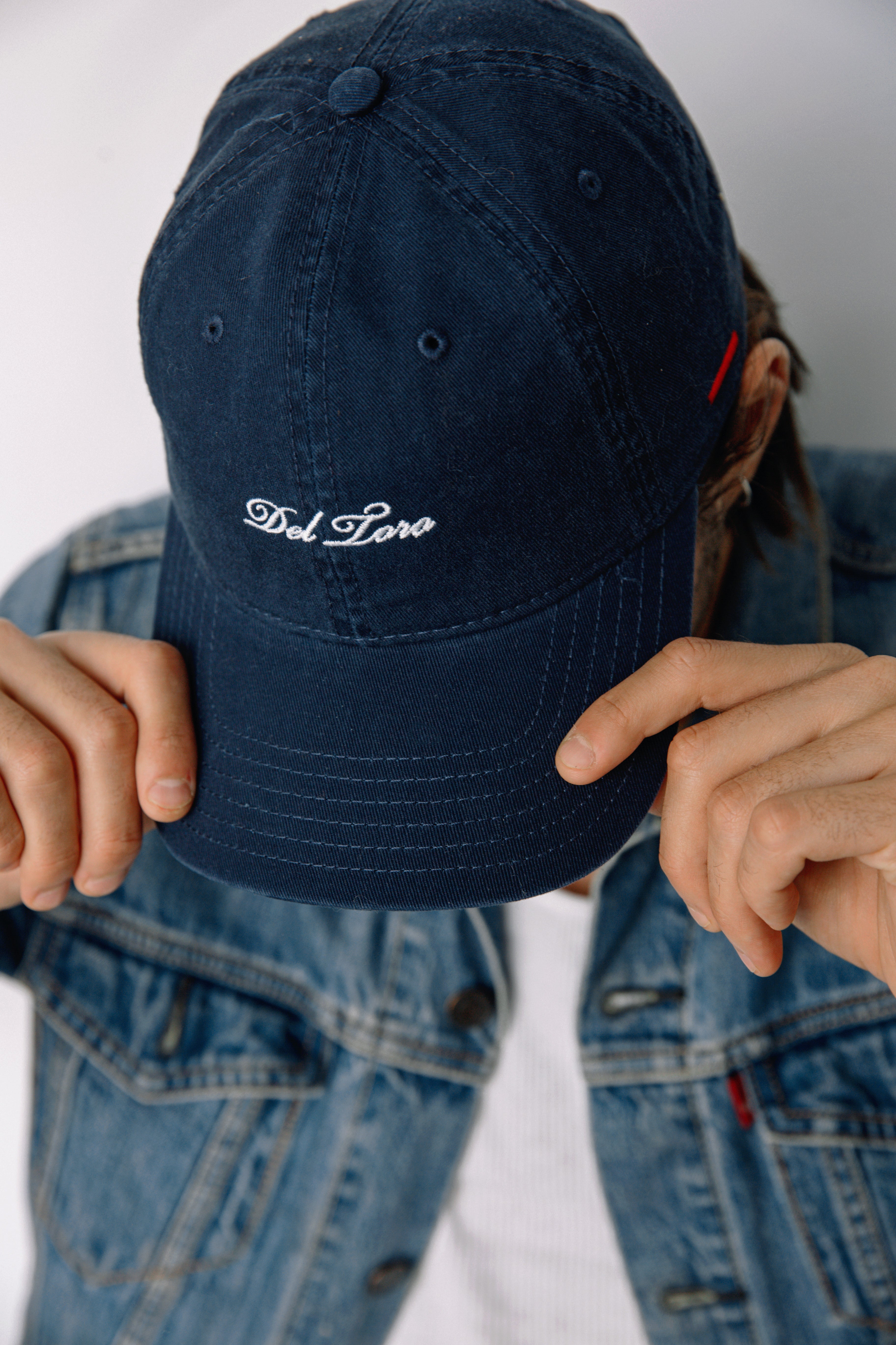 Navy Embroidered Cotton-Twill Adjustable Baseball Cap