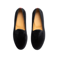 del toro black velvet slipper