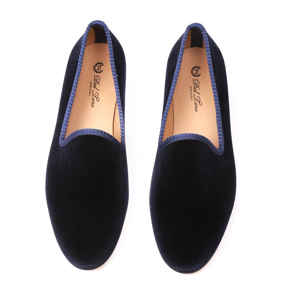 Navy Velvet Slipper | Del Toro Shoes