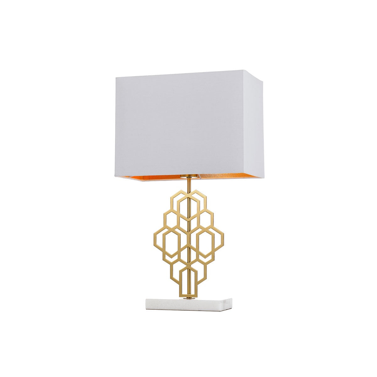 Akron Small Table Lamp White/Gold
