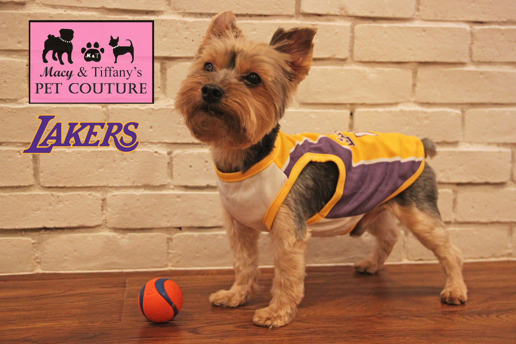 lakers pet jersey