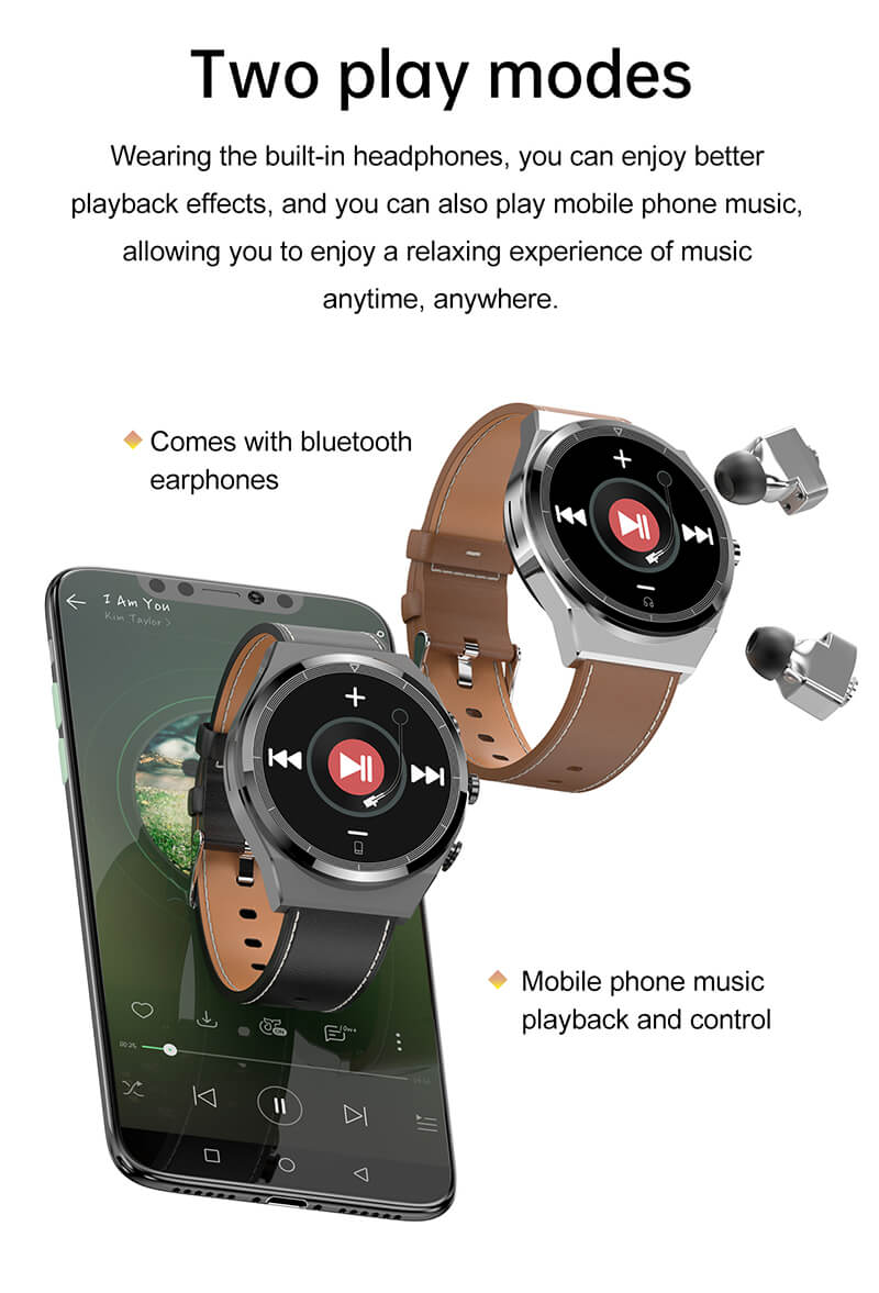 Findtime Smart Watch with Earbuds for Android Phone and iPhone