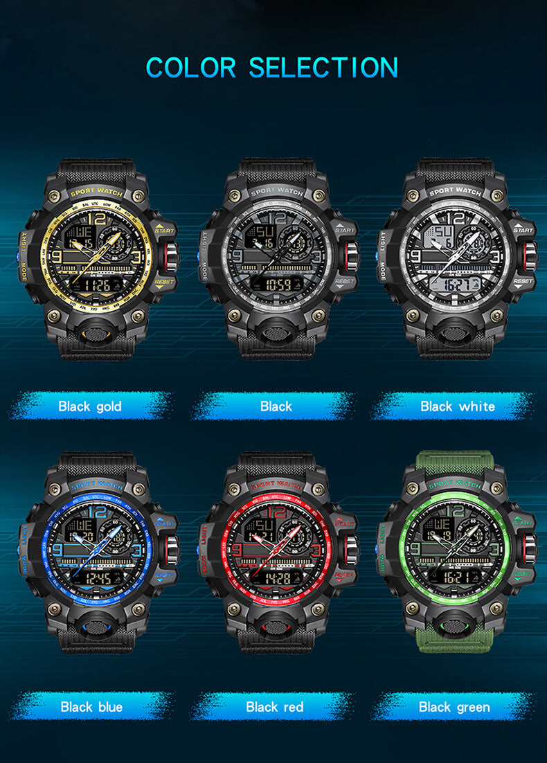 Reloj militar Findtime para hombre Reloj digital táctico impermeable grande analógico