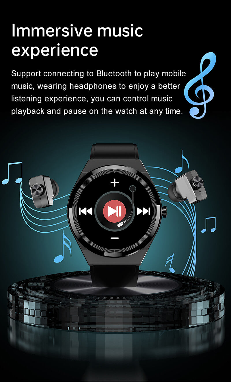 Findtime Smart Watch with Earbuds for Android Phone and iPhone