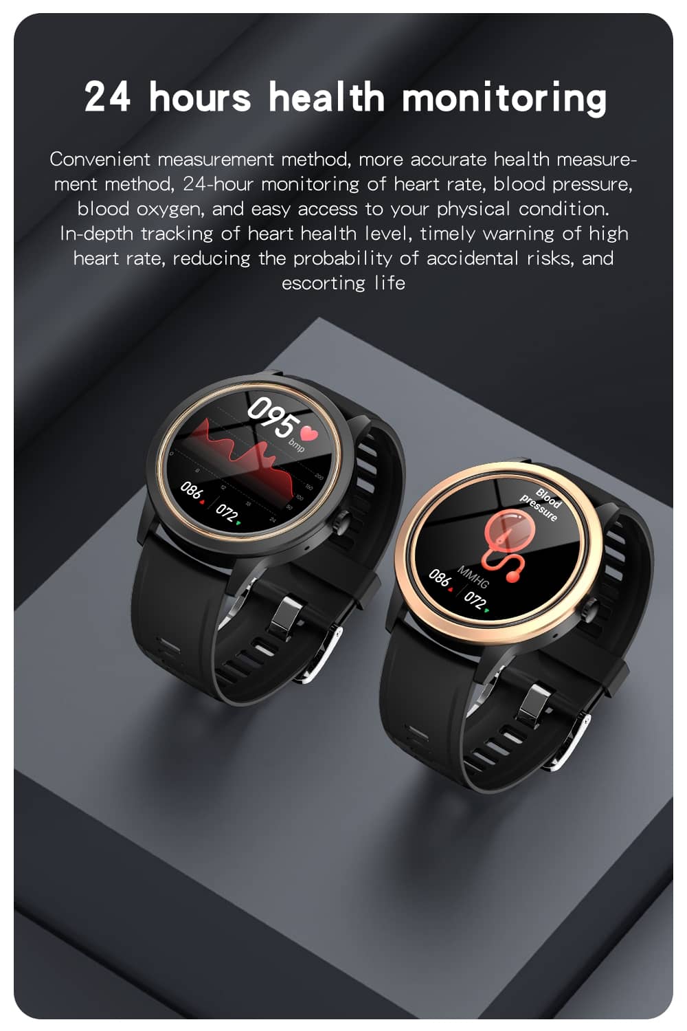 Findtime Smart Watch with Blood Pressure and Heart Rate Blood Oxygen Bluetooth Call