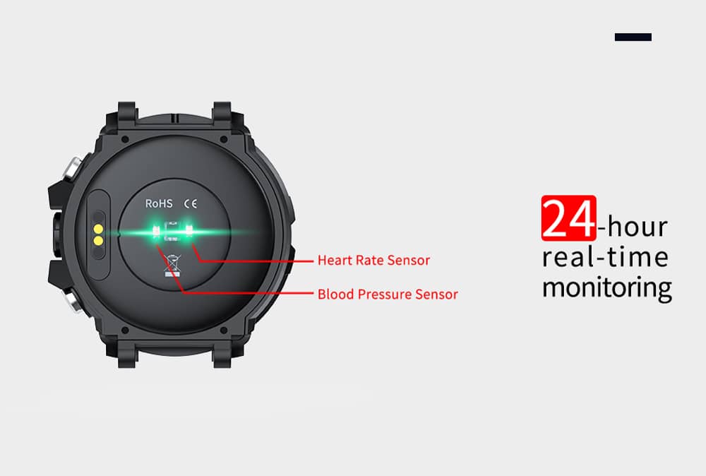 Findtime Military Smart Watch Heart Rate Blood Pressure Monitor 15+ Days Battery Life IP68 Waterproof