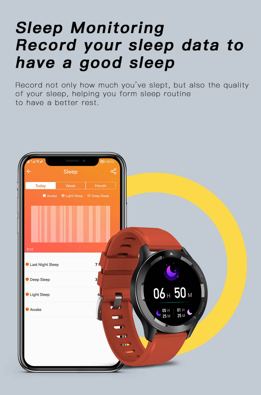 Findtime Smart Watch Blutdruckmessgerät Herzfrequenz Blutsauerstoff Körpertemperatur