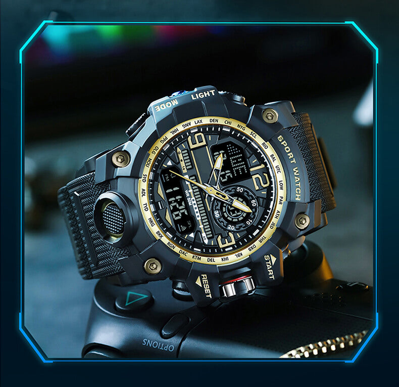 Reloj militar Findtime para hombre Reloj digital táctico impermeable grande analógico