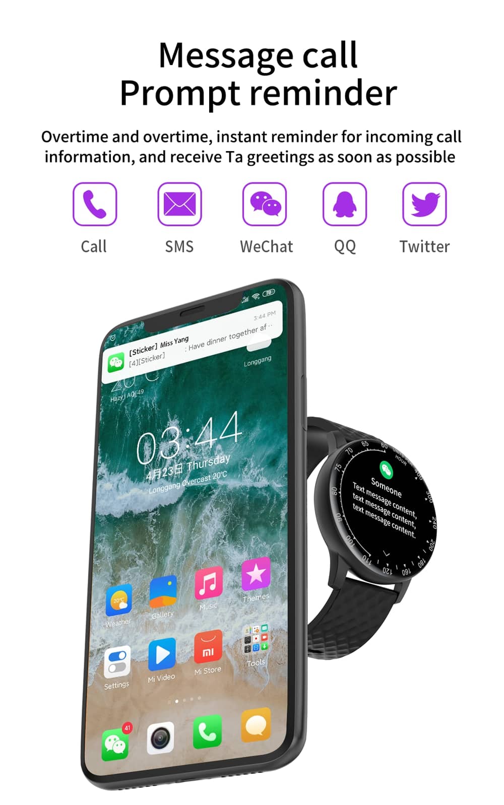 Smart Watch with Heart Rate Blood Pressure Monitor Female Cycle Reminder-Findtime