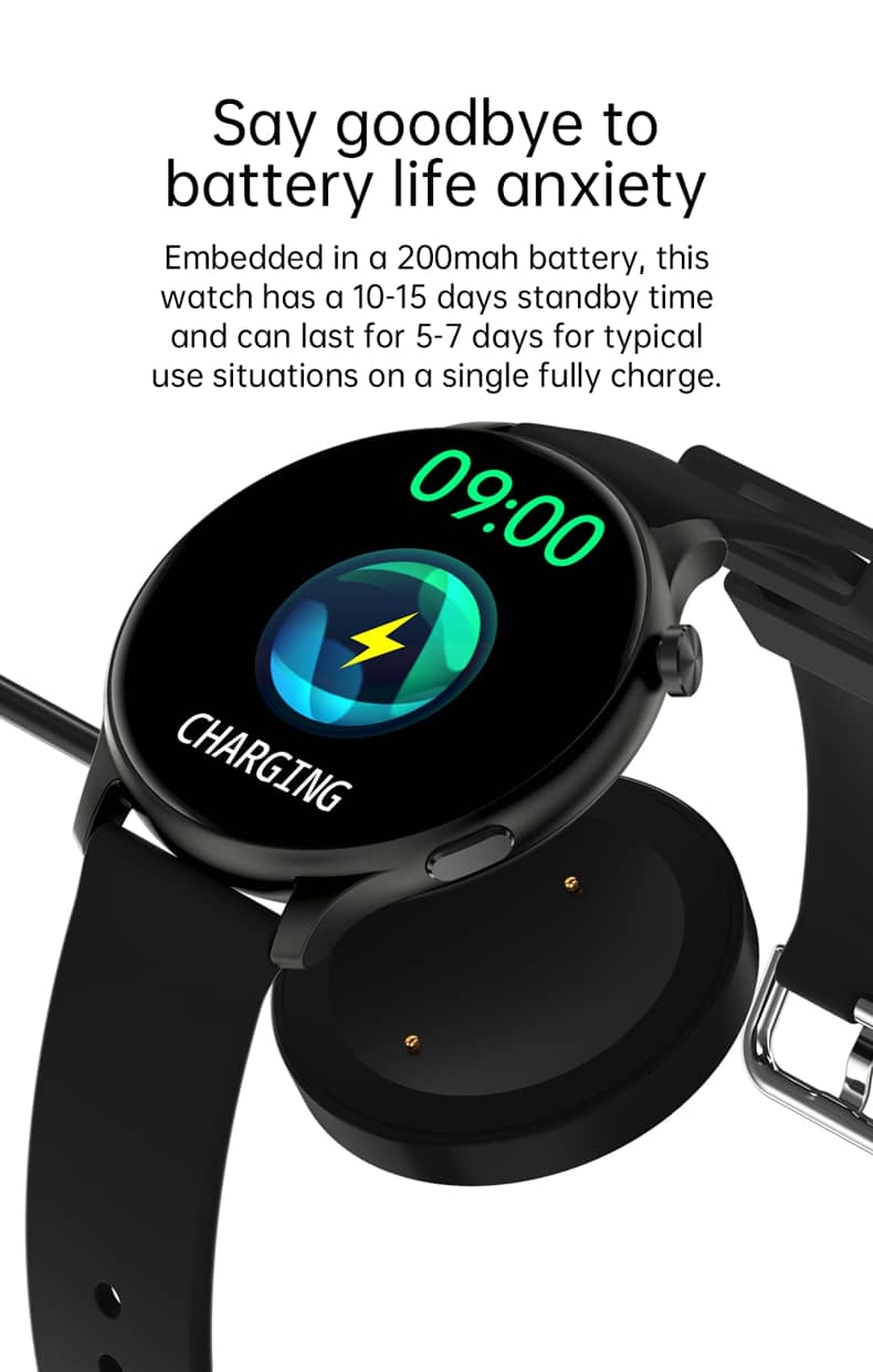 Reloj inteligente Findtime para monitor de presión arterial, frecuencia cardíaca, oxígeno en sangre con llamadas Bluetooth
