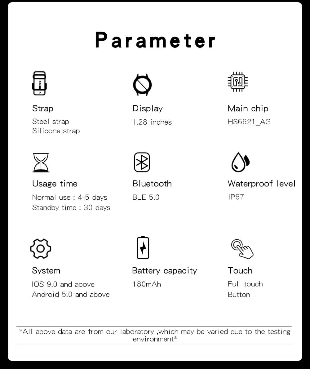 Findtime Smart Watch Bluetooth Llamadas Presión arterial Ritmo cardíaco Monitoreo de oxígeno en sangre