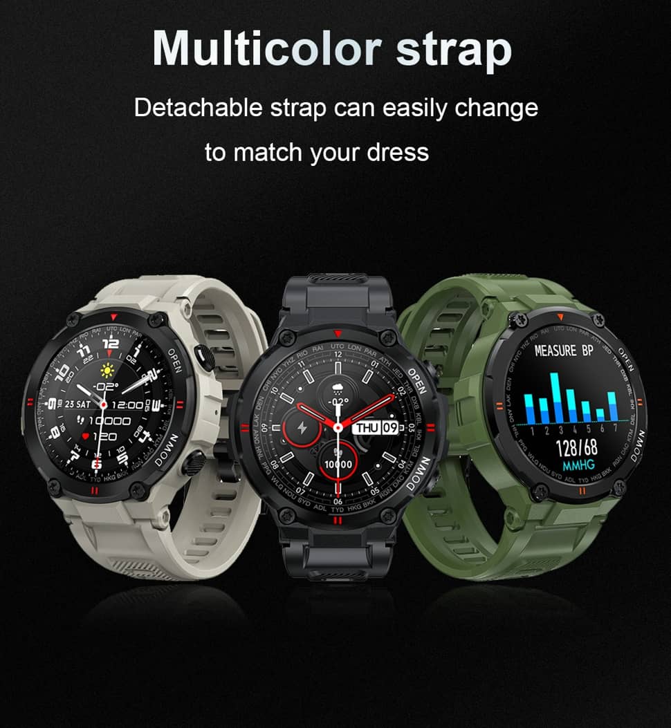 Findtime Smart Watch Military Watch with Bluetooth Call Blood Pressure and Heart Rate Monitoring