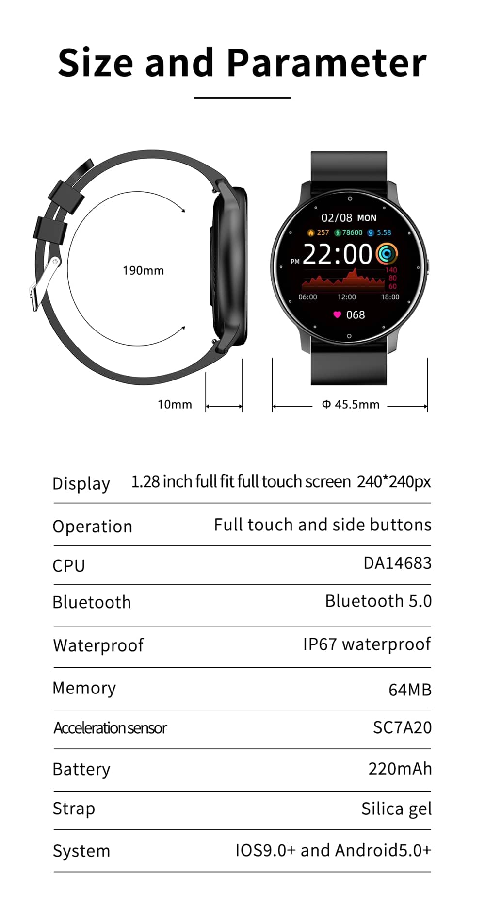 smart watch size