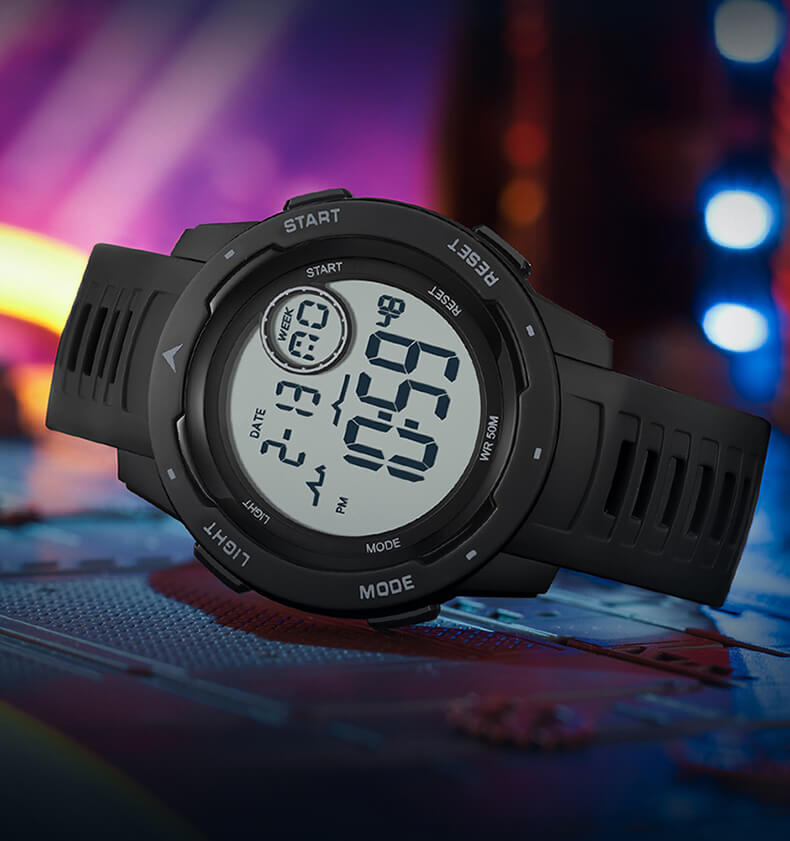 Findtime Reloj digital para hombres 50M Impermeable Deporte Reloj táctico al aire libre