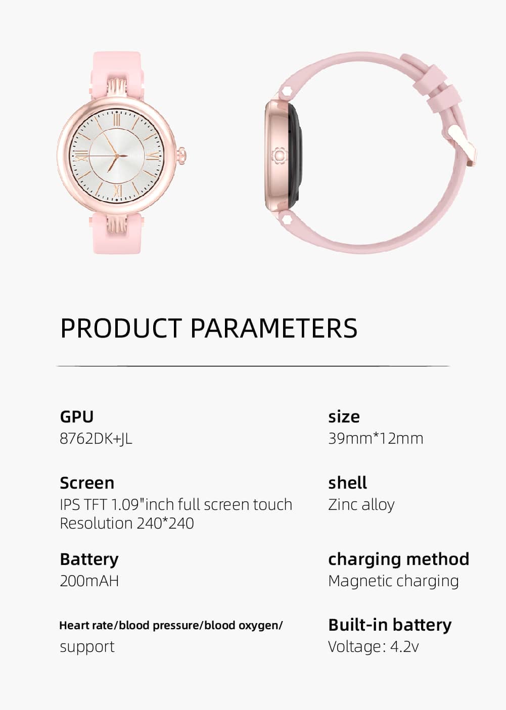 Findtime Smart Watch for Women Bluetooth Calling Blood Pressure Monitoring