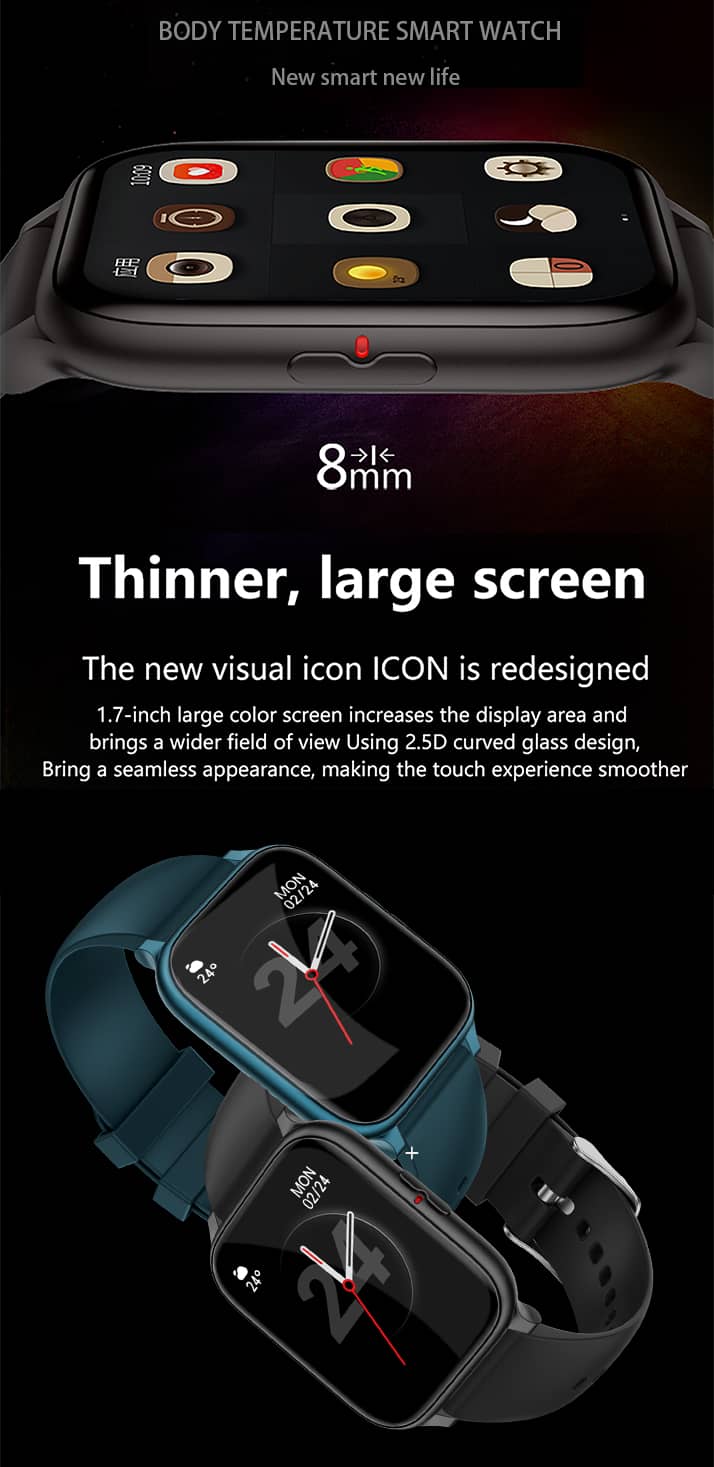 Findtime Ultra-thin Smart Watch with Blood Pressure Blood Oxygen Heart Rate Monitor