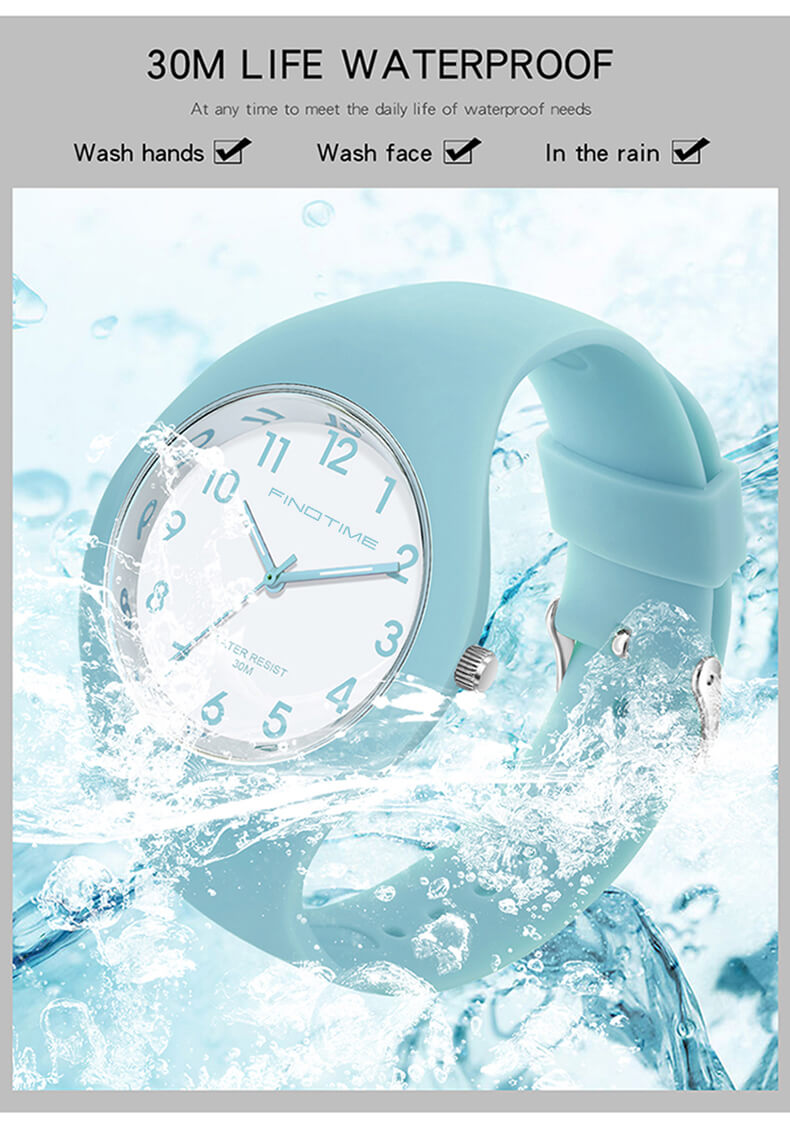 Reloj digital Findtime para mujer, fino, ultraligero, resistente al agua, analógico, casual, a la moda