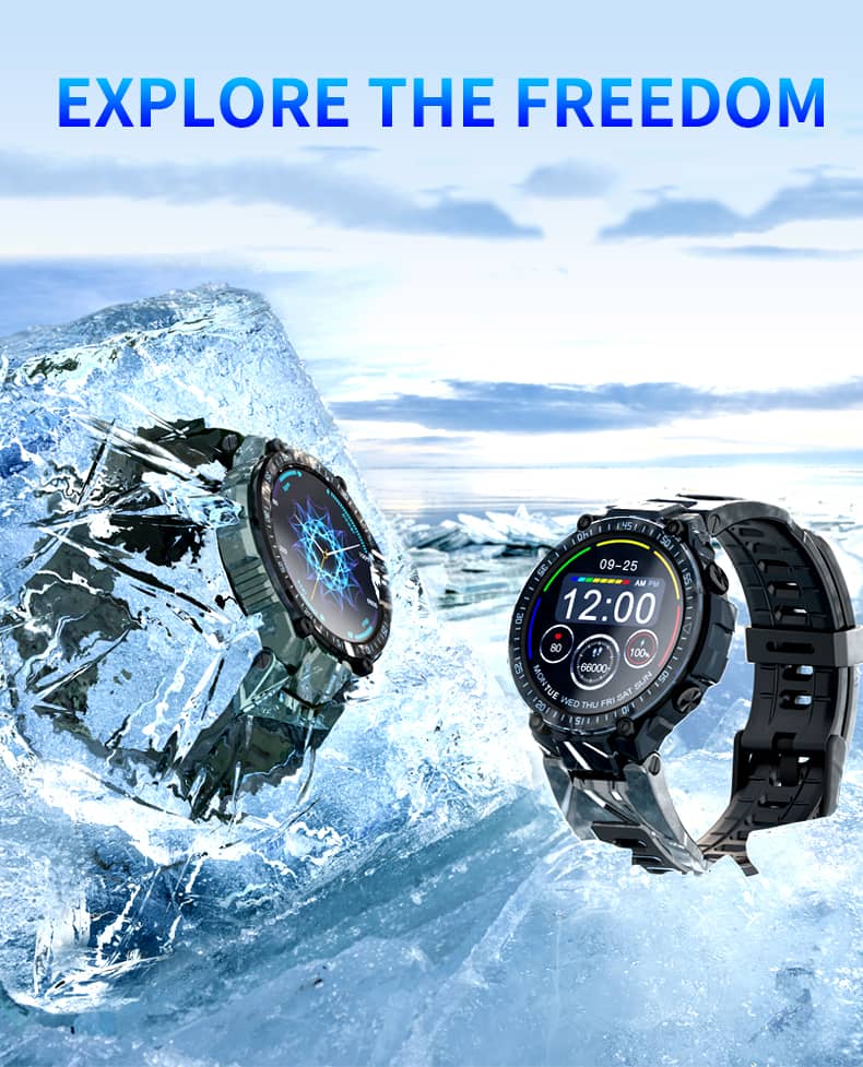 Outdoor AMOLED Smart Watch Blood Oxygen Heart Rate Monitor Bluetooth Call Resistant Between -20℃~50℃ - Findtime
