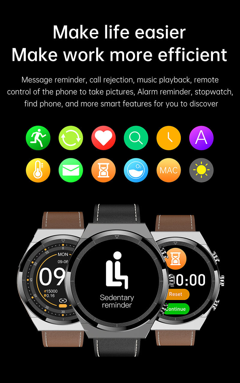 Findtime Smart Watch with Earbuds for Android Phone and iPhone