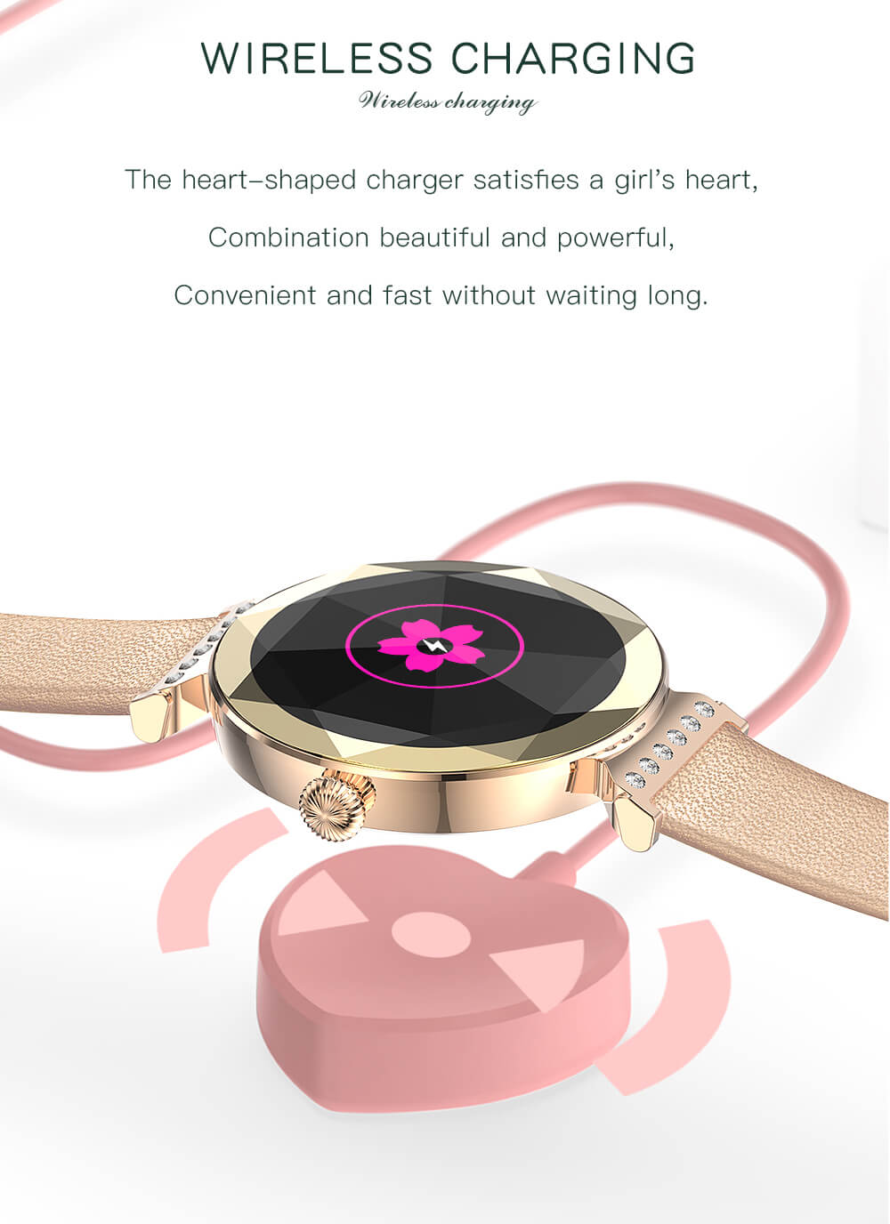 Findtime Luxus-Smartwatches für Damen mit Echtzeit-Herzfrequenzüberwachung, IP68 wasserdicht