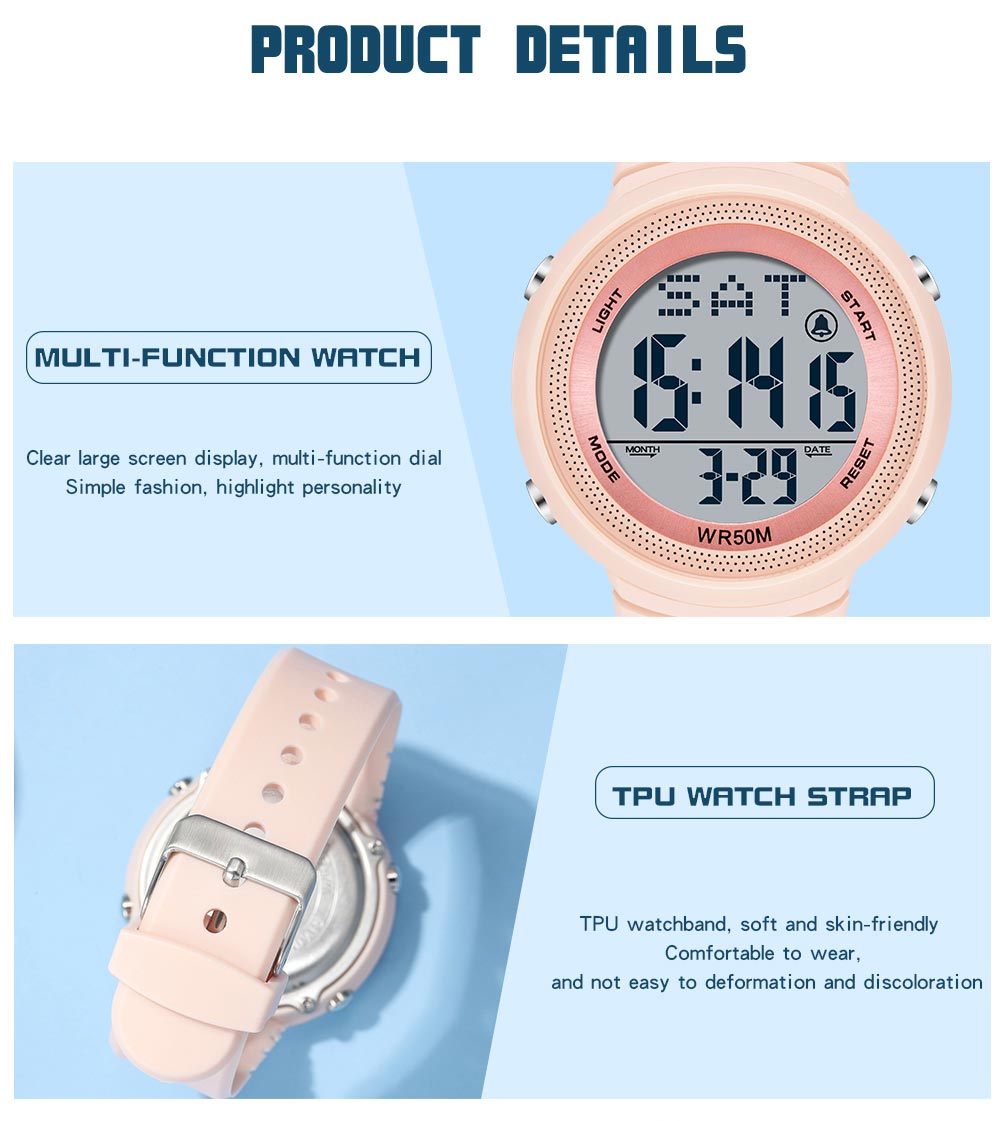 Relojes digitales de esfera grande para mujeres y personas  mayores｜Resistente al agua hasta 5 ATM – Findtime