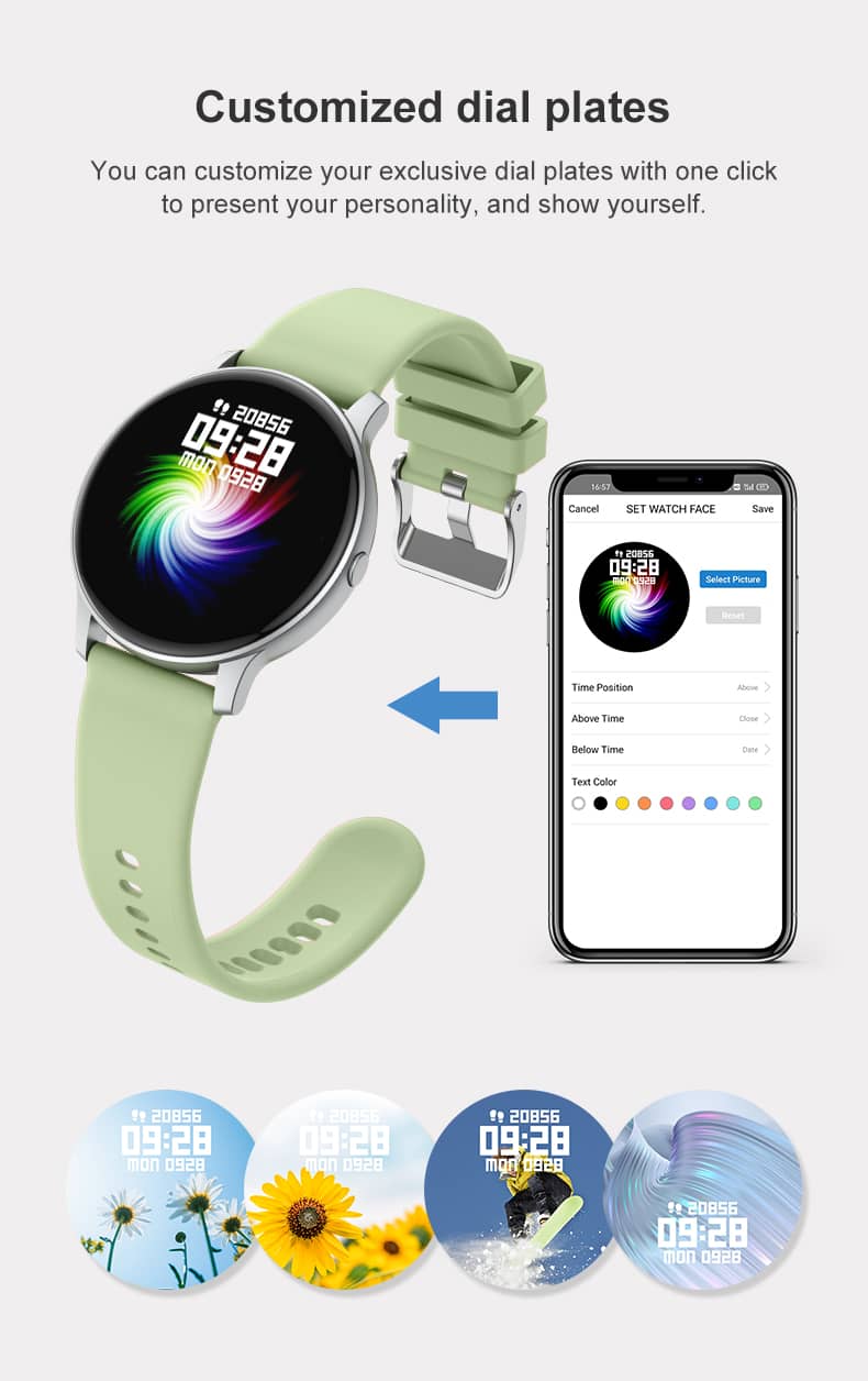 Findtime Smart Watch mit Blutdruck-Herzfrequenz-Blutsauerstoffmonitor für Andriod- und IOS-Telefone