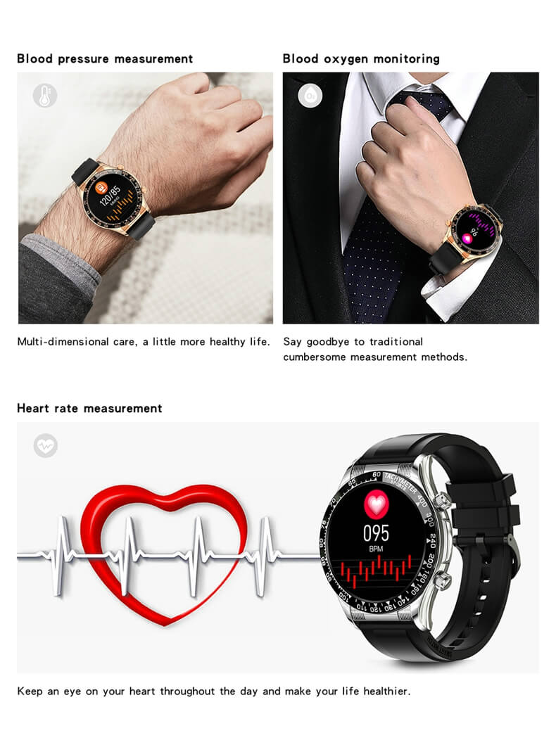 Findtime Smart Watch with Blood Pressure Monitor SpO2 Heart Rate Bluetooth Call