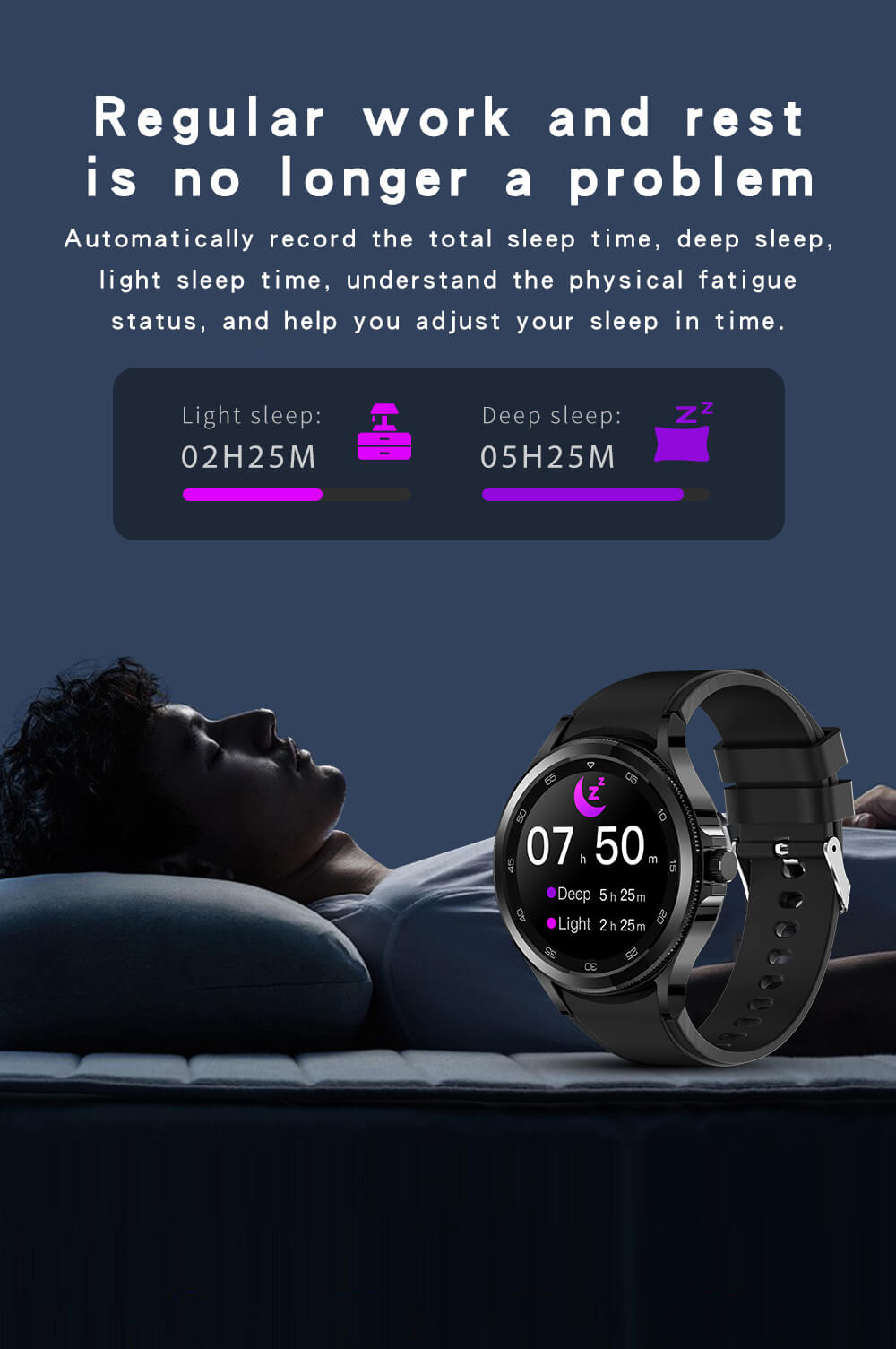 Findtime Smart Watch Bluetooth Llamadas Presión arterial Ritmo cardíaco Monitoreo de oxígeno en sangre