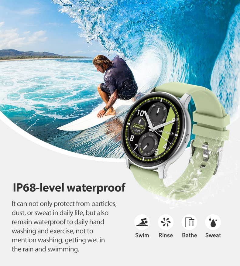 Findtime Smart Watch with Blood Pressure Heart Rate Blood Oxygen Monitor for Andriod & IOS Phones