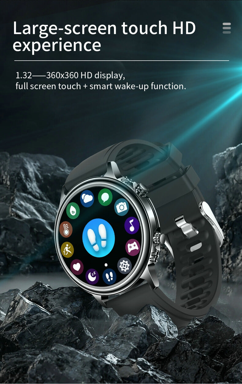 Findtime Smartwatch, Bluetooth-Anruf-Blutdruck-Herzfrequenzmesser