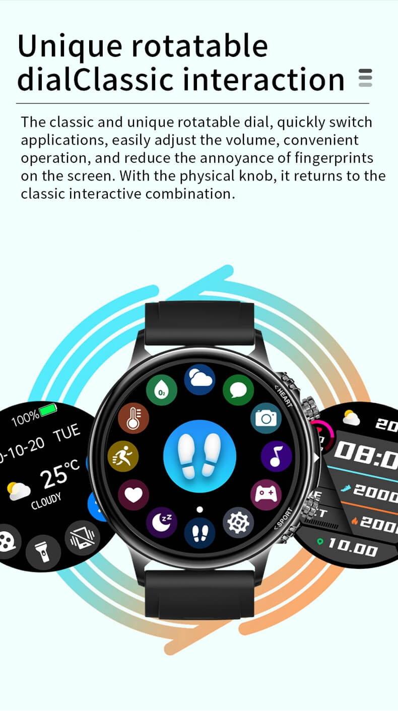 Findtime Smart Watch Bluetooth Llamada Presión arterial Monitor de frecuencia cardíaca