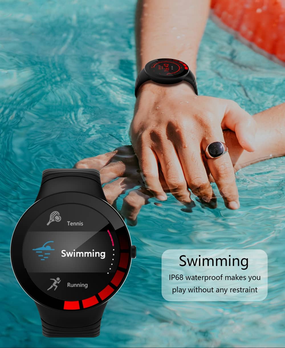 Blood Pressure Heart Rate Monitor Smart Watch IP68 Waterproof Message Reminder Stopwatch Pedometer - Findtime