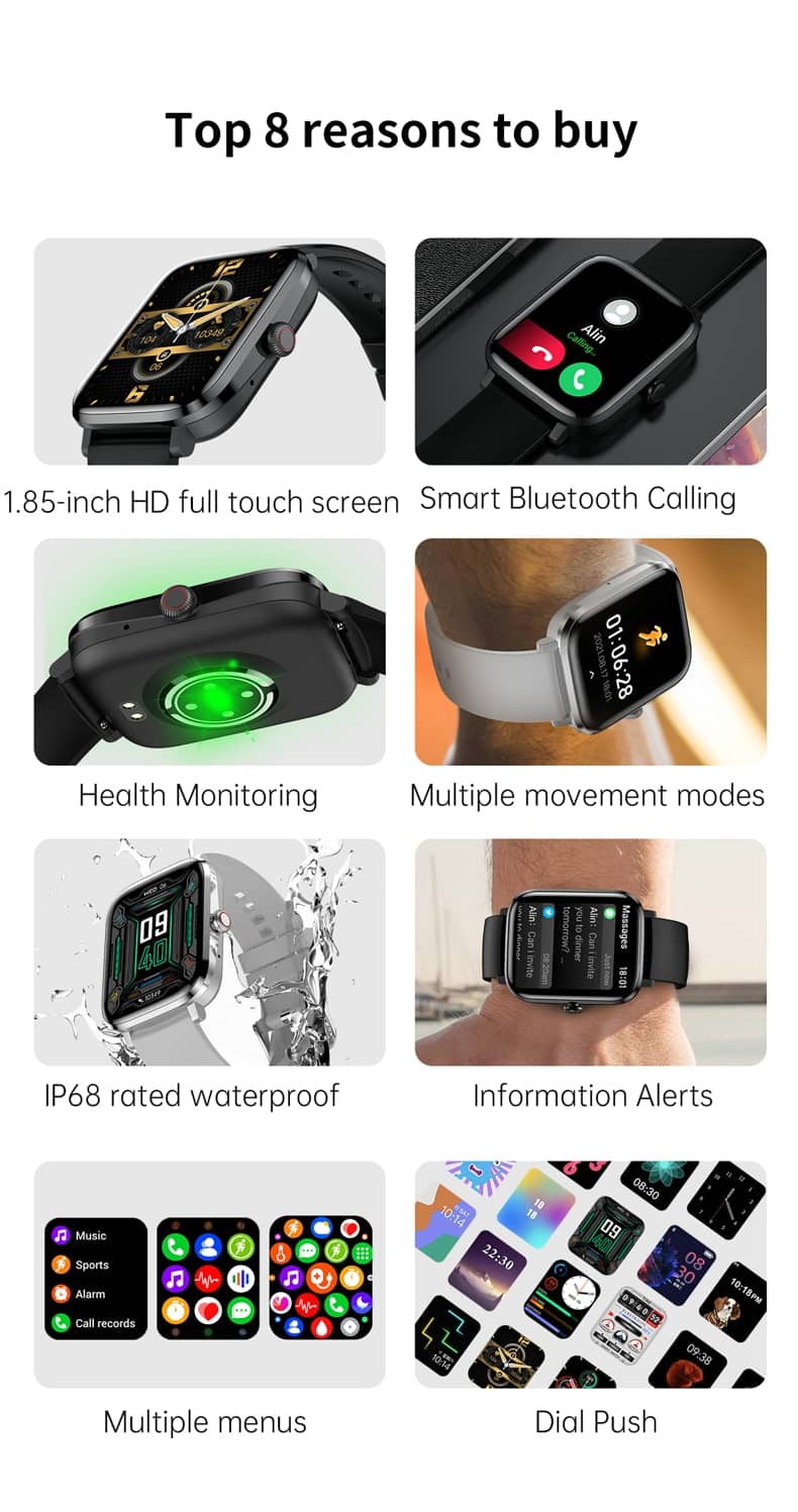 Findtime Smartwatch mit Blutdruckmessgerät, Blutsauerstoff, Herzfrequenz, Bluetooth-Anrufen