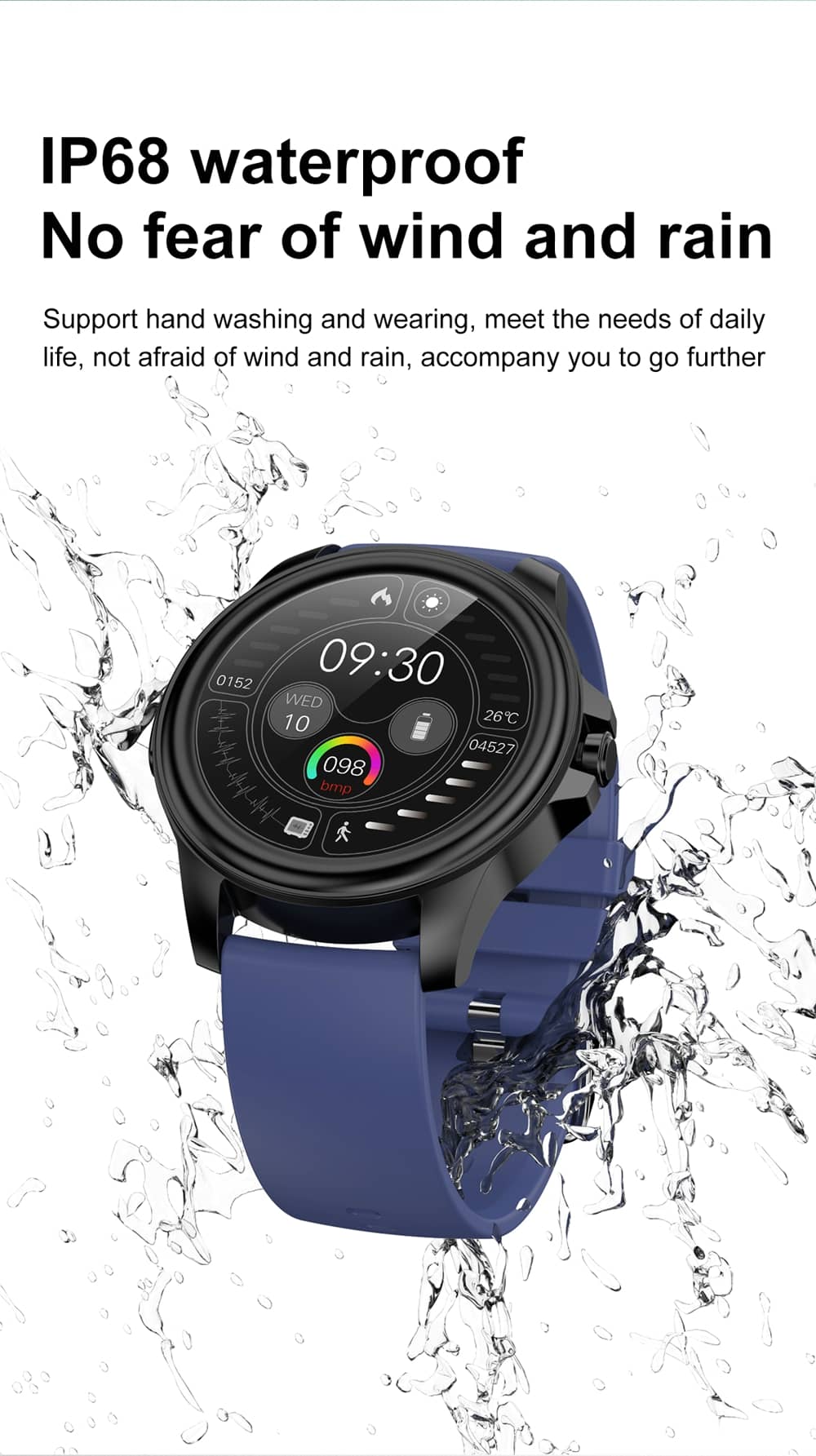 Findtime Smart Watch with Blood Pressure ECG Heart Rate Blood Oxygen Body Temperature Monitori