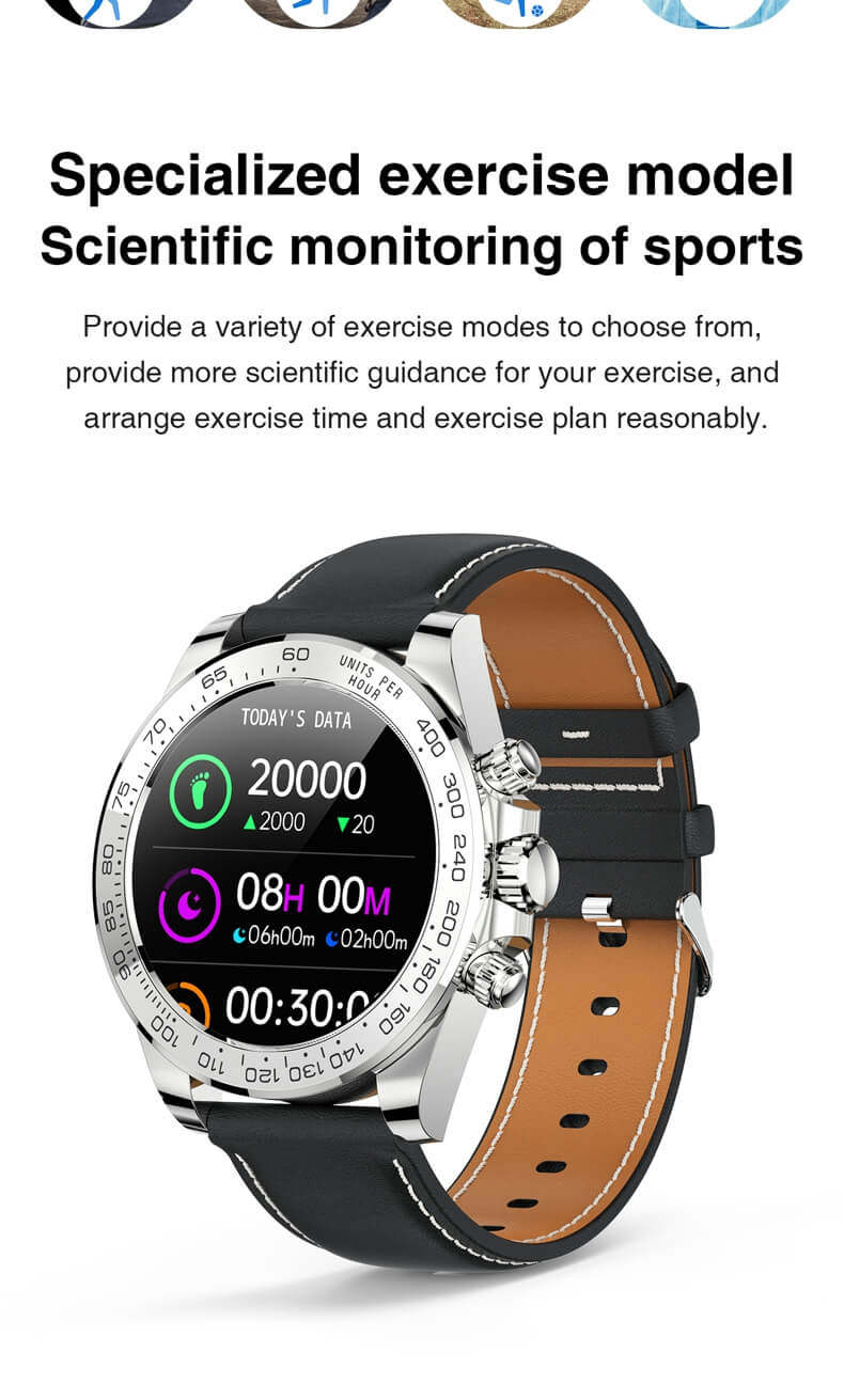 Findtime Smart Watch for Men Heart Rate Body Temperature Blood Oxygen Monitoring