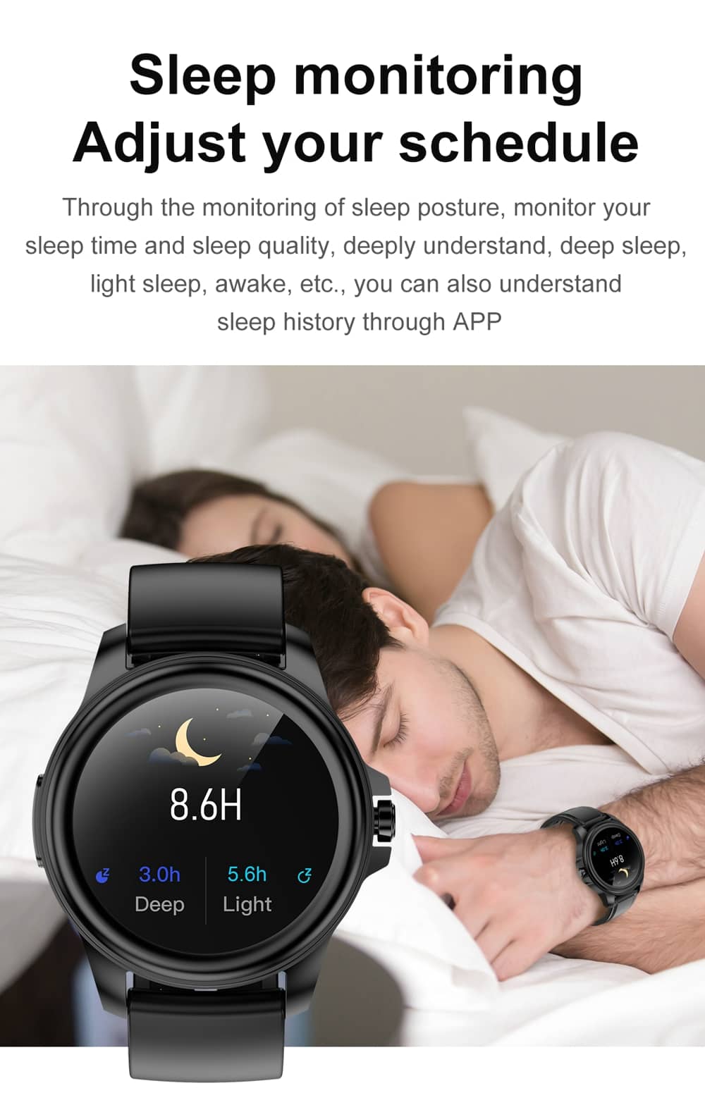 Findtime Smart Watch with Blood Pressure ECG Heart Rate Blood Oxygen Body Temperature Monitori
