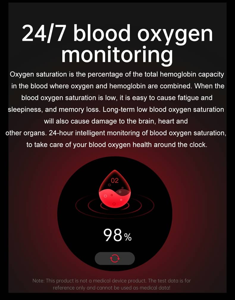 Reloj inteligente de presión arterial Findtime, monitor de frecuencia cardíaca y oxígeno en sangre, temperatura corporal con llamadas Bluetooth